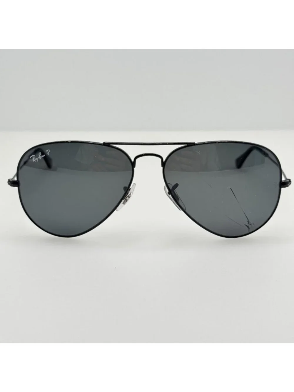 Ray Ban Sunglasses RB 3025 002 Polarized Aviator Large Metal 58-14 Read Desc